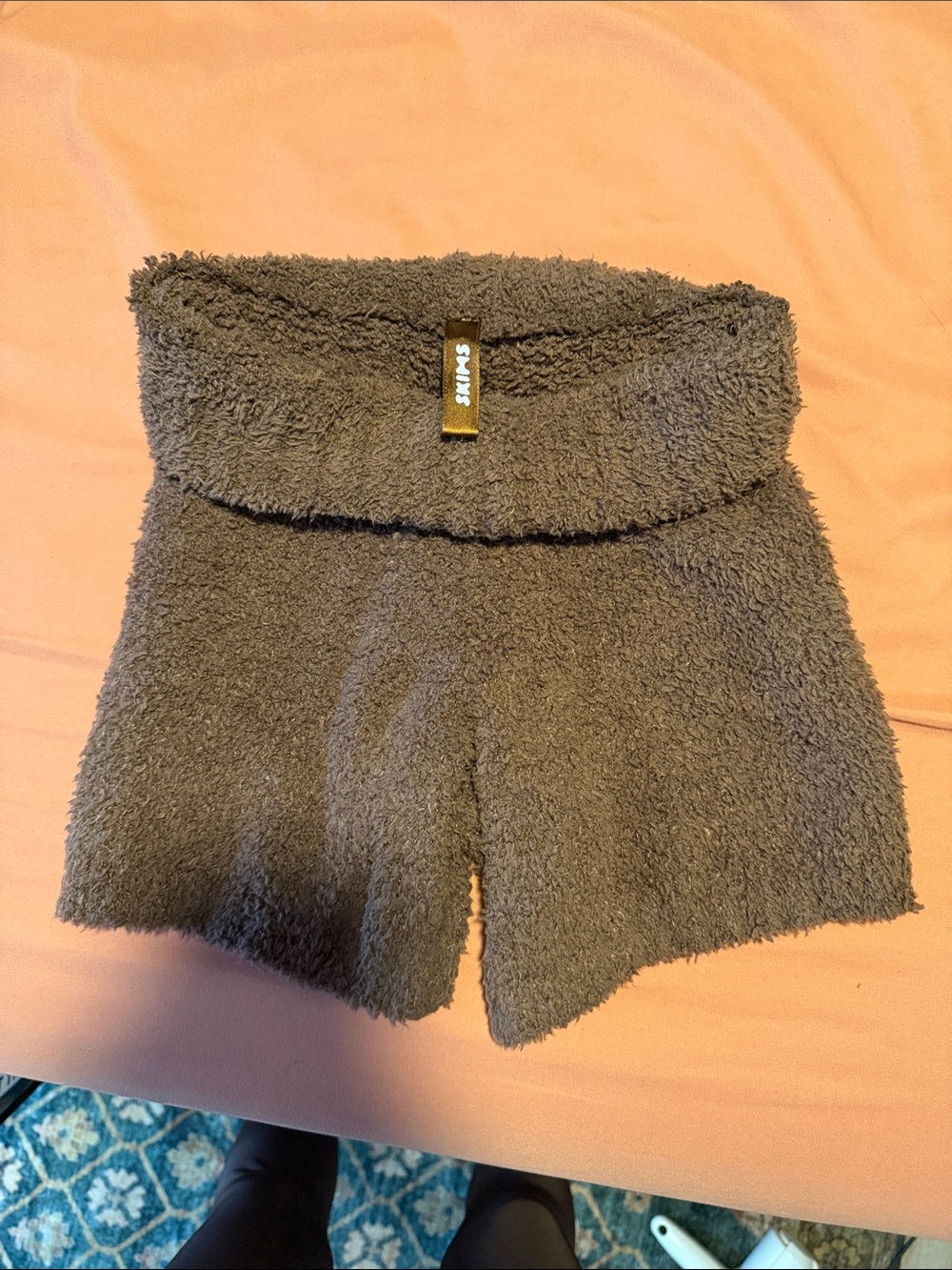 NWOT SKIMS COZY KNIT SHORTS BROWN
